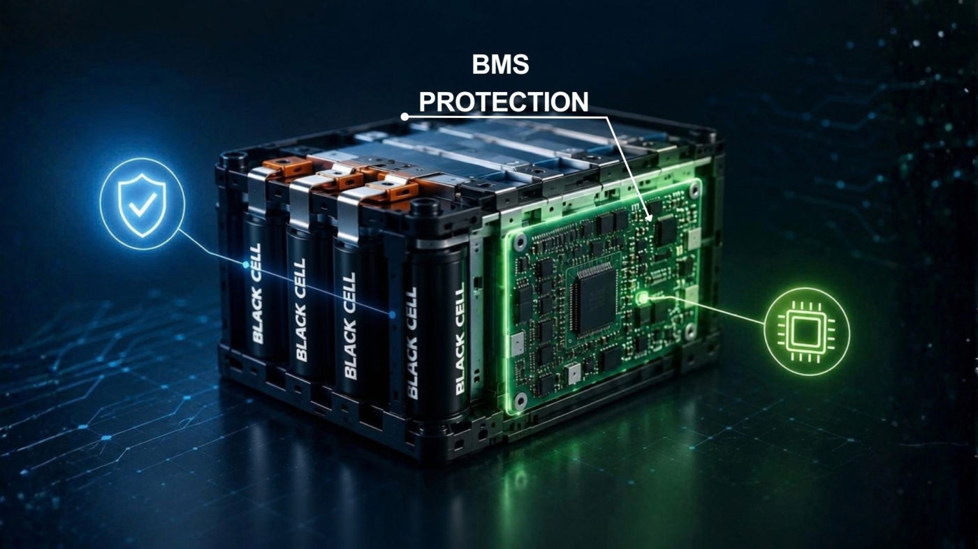 Battery pack dengan BMS protection